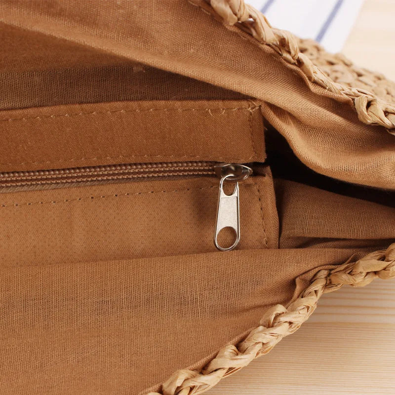 One Shoulder Straw Bag Woven Beach Bag Women's Bag