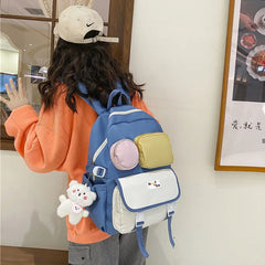 Simplicity Teenage Girl Student Schoolbag Large Capacity Women Backpack Book Bag