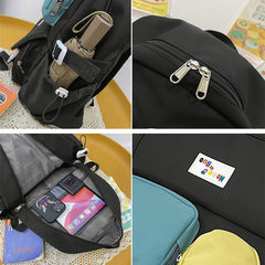 Simplicity Teenage Girl Student Schoolbag Large Capacity Women Backpack Book Bag