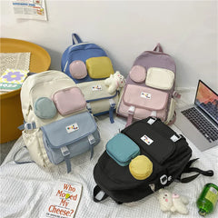 Simplicity Teenage Girl Student Schoolbag Large Capacity Women Backpack Book Bag