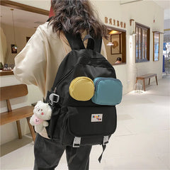 Simplicity Teenage Girl Student Schoolbag Large Capacity Women Backpack Book Bag