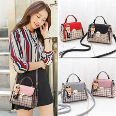 Plaid Small Square Bag One-Shoulder Messenger Bag for Women