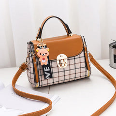 Plaid Small Square Bag One-Shoulder Messenger Bag for Women