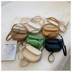 Women's Small Messenger Bag High-quality Texture Saddle Bag