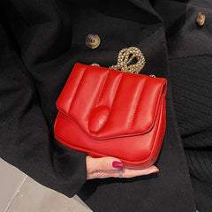 Small Chain PU Leather Crossbody Bag for Women Totes Shoulder Bag Lady Handbags