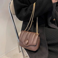 Small Chain PU Leather Crossbody Bag for Women Totes Shoulder Bag Lady Handbags