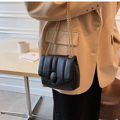 Small Chain PU Leather Crossbody Bag for Women Totes Shoulder Bag Lady Handbags