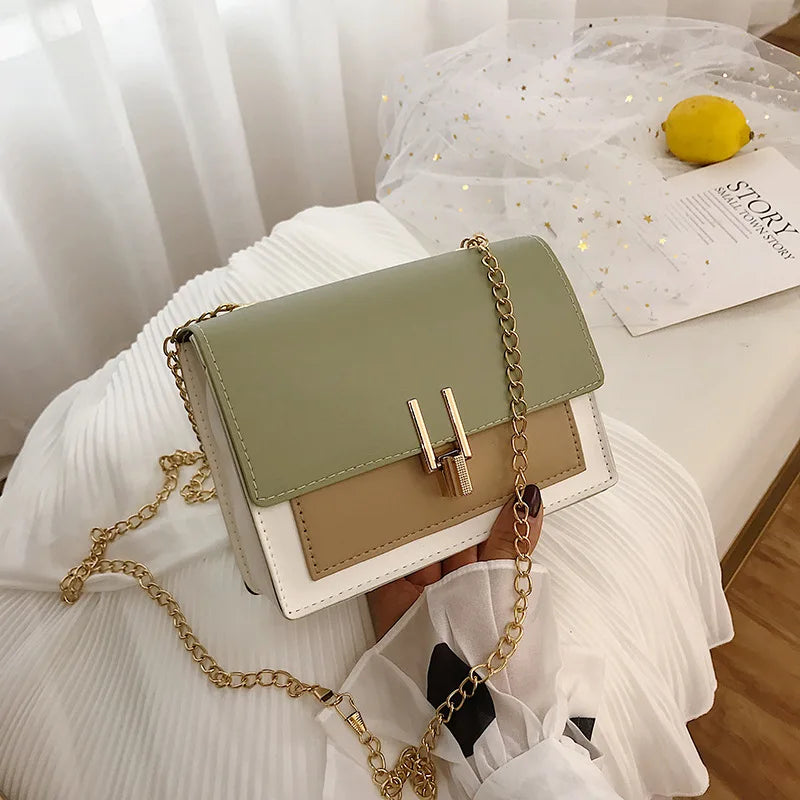 Small Flap Crossbody Bag for Women PU Leather Messenger Handbag