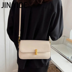 Women's Small Flap Shoulder Bag Pu Leather Crossbody High Solid Casual Handbag