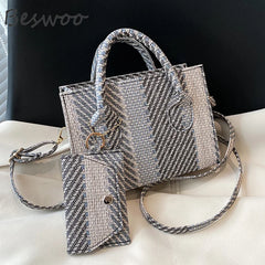 Mini Tote Bags Striped Crossbody Bags Ins Shoulder Bag