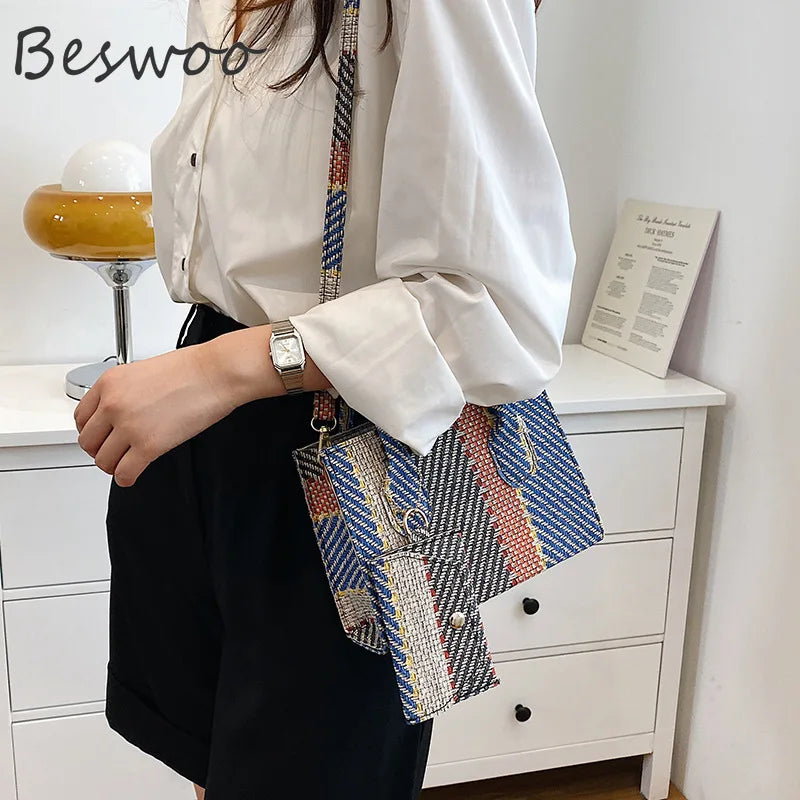 Mini Tote Bags Striped Crossbody Bags Ins Shoulder Bag