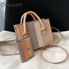 Mini Tote Bags Striped Crossbody Bags Ins Shoulder Bag