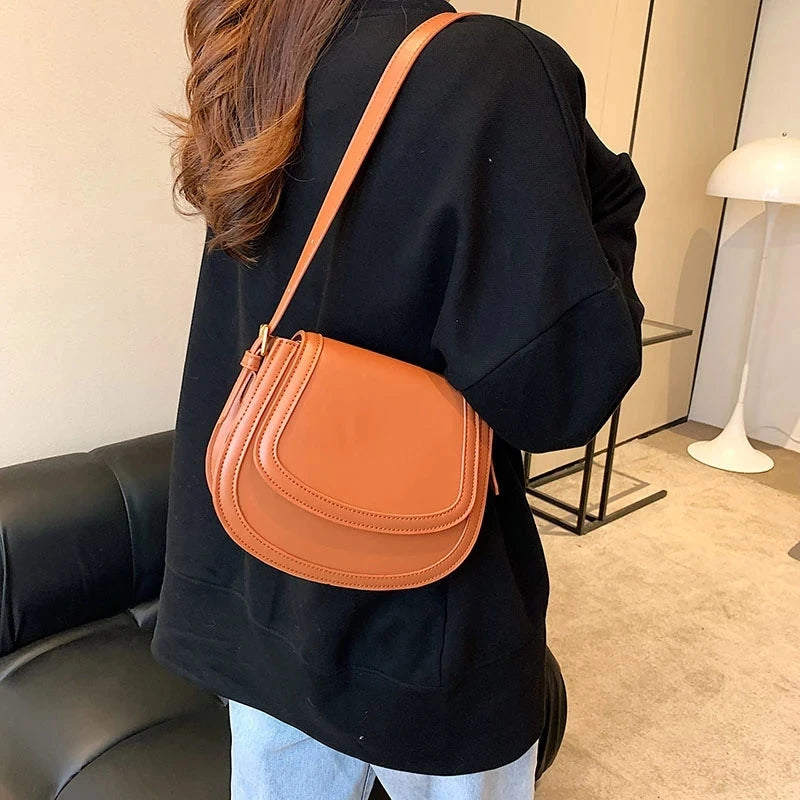 Women's PU Leather Crossbody Bag Shoulder Handbag Tote Purse