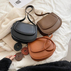 Women's PU Leather Crossbody Bag Shoulder Handbag Tote Purse