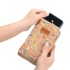 Cork Butterfly Pattern Shoulder Bag for Women Wallet Chain Crossbody Bags