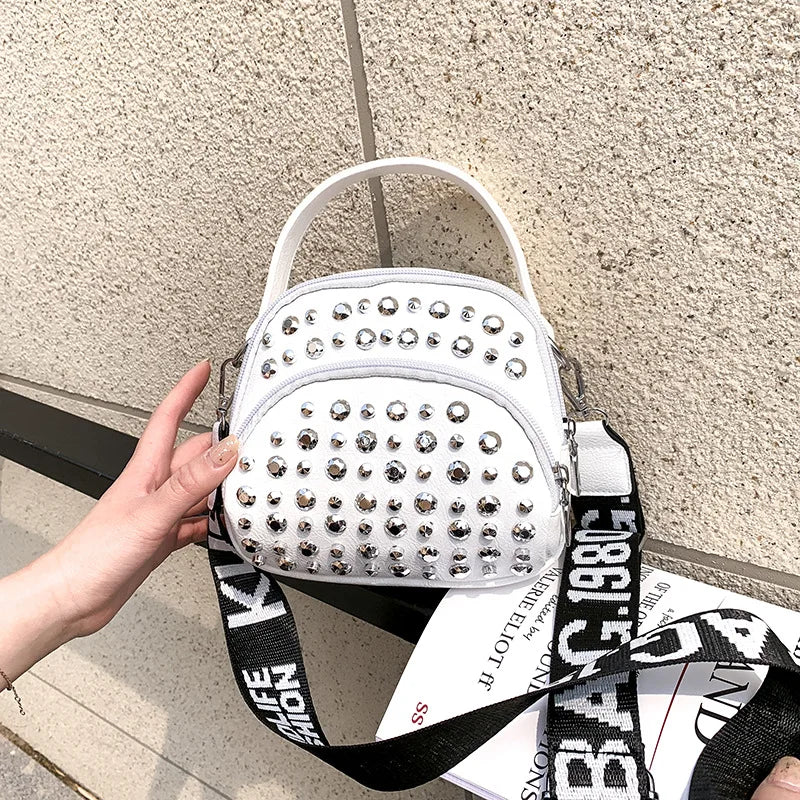 Small Women Pu Leather Handbags for Women Ladies Shoulder Clutch Diamond Crossbo