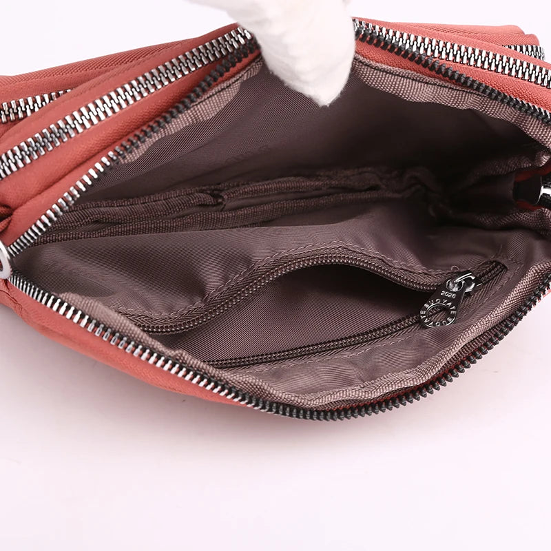 Mini Crossbody Bag Nylon Shoulder Handbag Purse Mobile Phone Wallet
