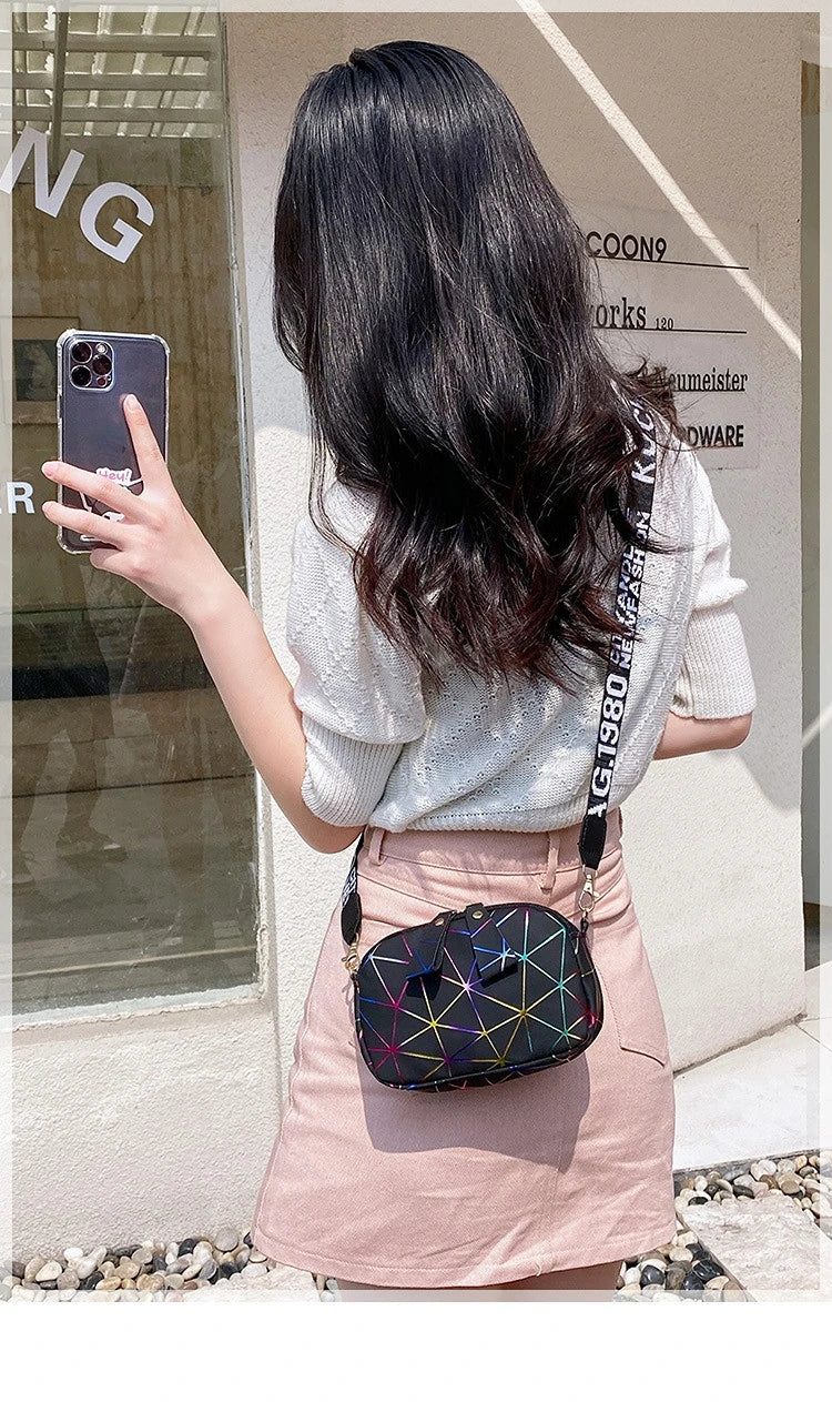 Small Zipper Crossbody Bag for Women PU Leather Shoulder Messenger Handbag