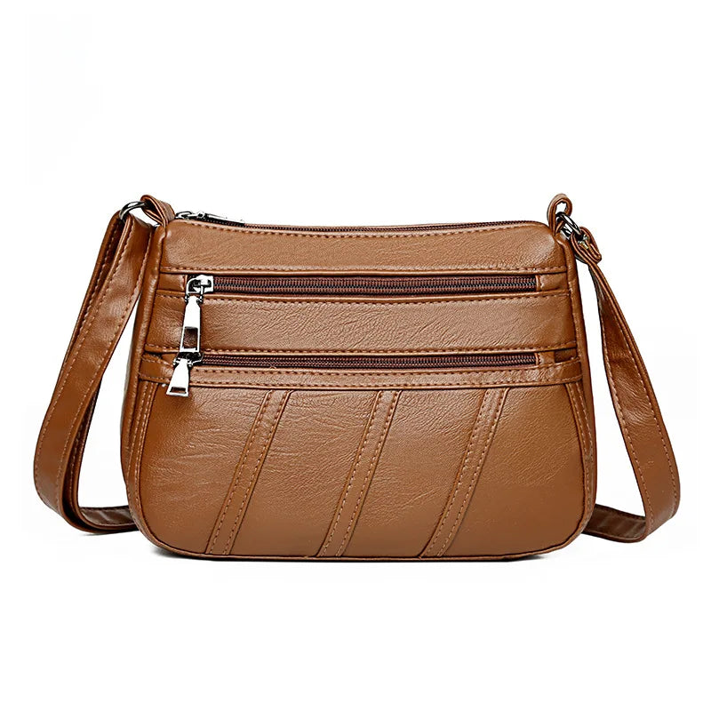 Soft Leather Shoulder Bag Casual Mother Bag