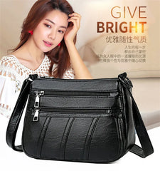 Soft Leather Shoulder Bag Casual Mother Bag