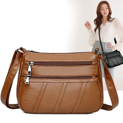 Soft Leather Shoulder Bag Casual Mother Bag