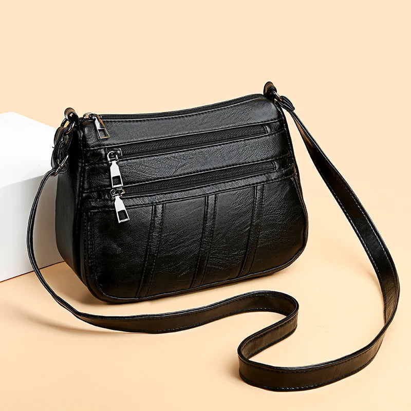 Soft Leather Shoulder Bag Casual Mother Bag