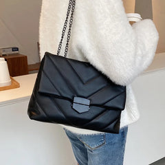 Soft PU Leather Women Crossbody Bags Chain Ladies Shoulder Messenger Bags
