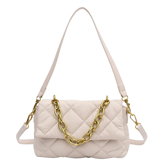 Plaid Pattern Shoulder Bag for Women Small Flap Messenger Packet