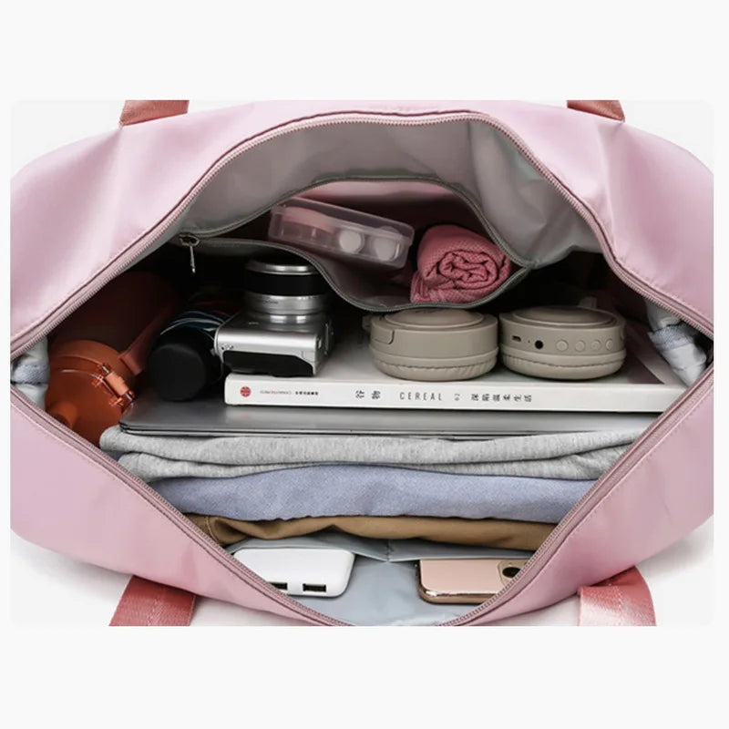 Solid Gym Bag Nylon Waterproof Yoga Bags Large-capacity Outdoor Travel Bags