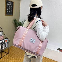 Solid Gym Bag Nylon Waterproof Yoga Bags Large-capacity Outdoor Travel Bags