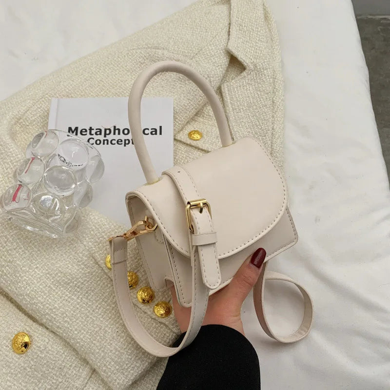 Mini PU Leather Flap Crossbody Bag for Women