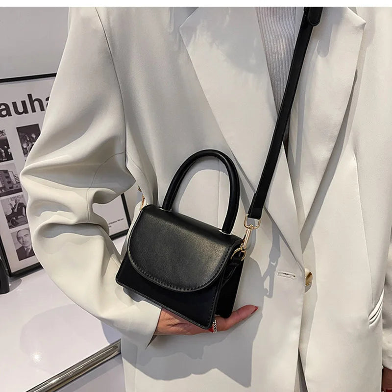 Mini PU Leather Flap Crossbody Bag for Women