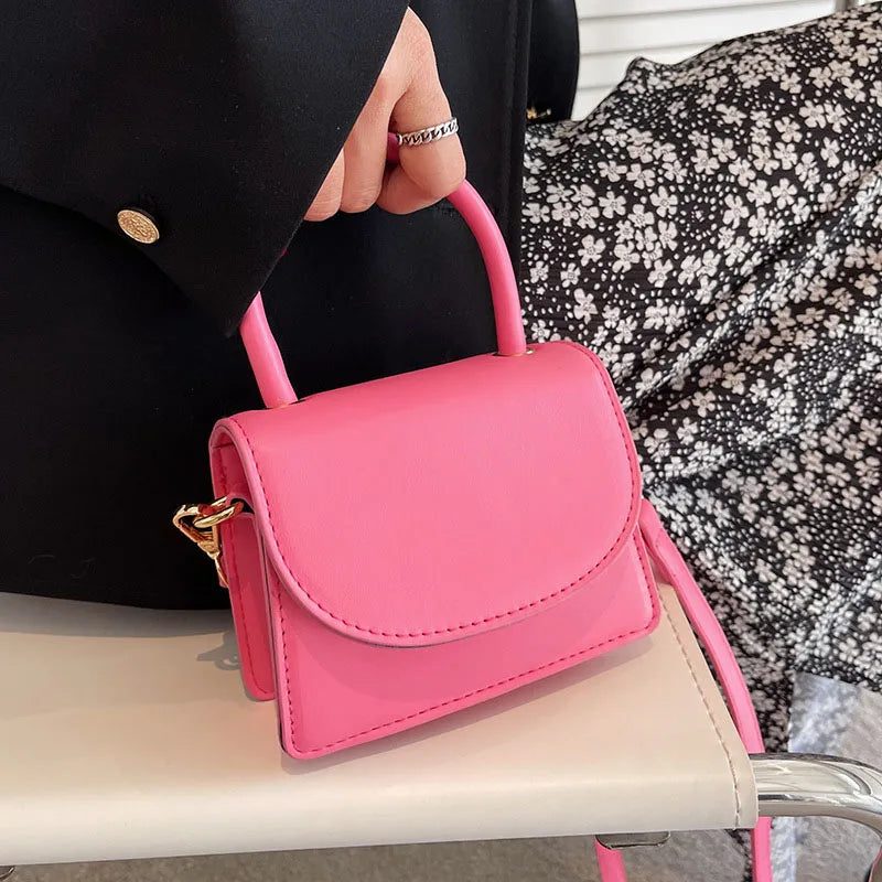 Mini PU Leather Flap Crossbody Bag for Women