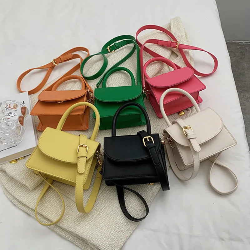 Mini PU Leather Flap Crossbody Bag for Women