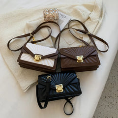 Small PU Leather Crossbody Shoulder Bag Short Handle Travel Handbag