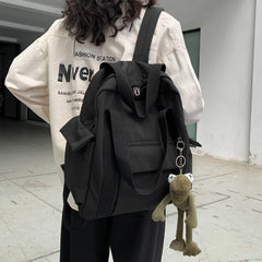 Waterproof Nylon Backpack School Bag For Teenage Girl