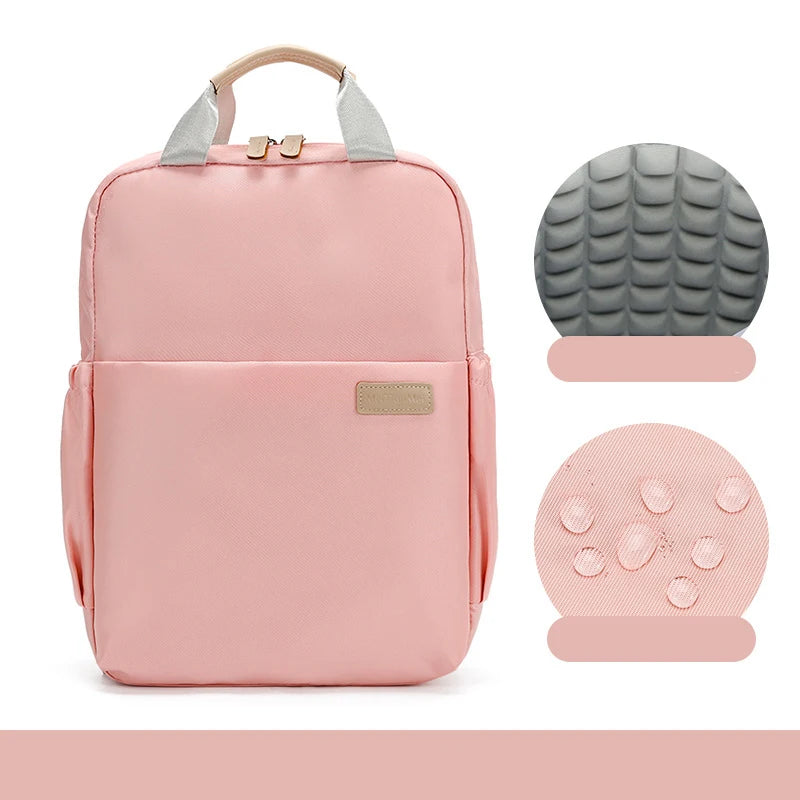 Waterproof Nylon Backpack for Girls, 15 Inch Laptop School Bag