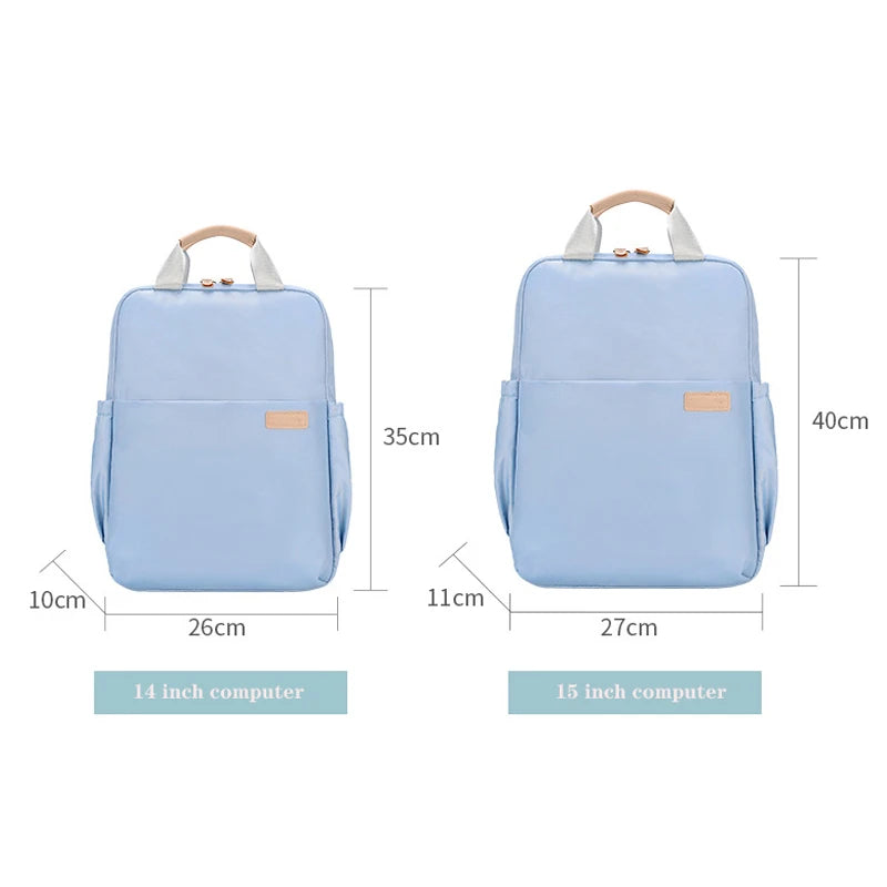 Waterproof Nylon Backpack for Girls, 15 Inch Laptop School Bag