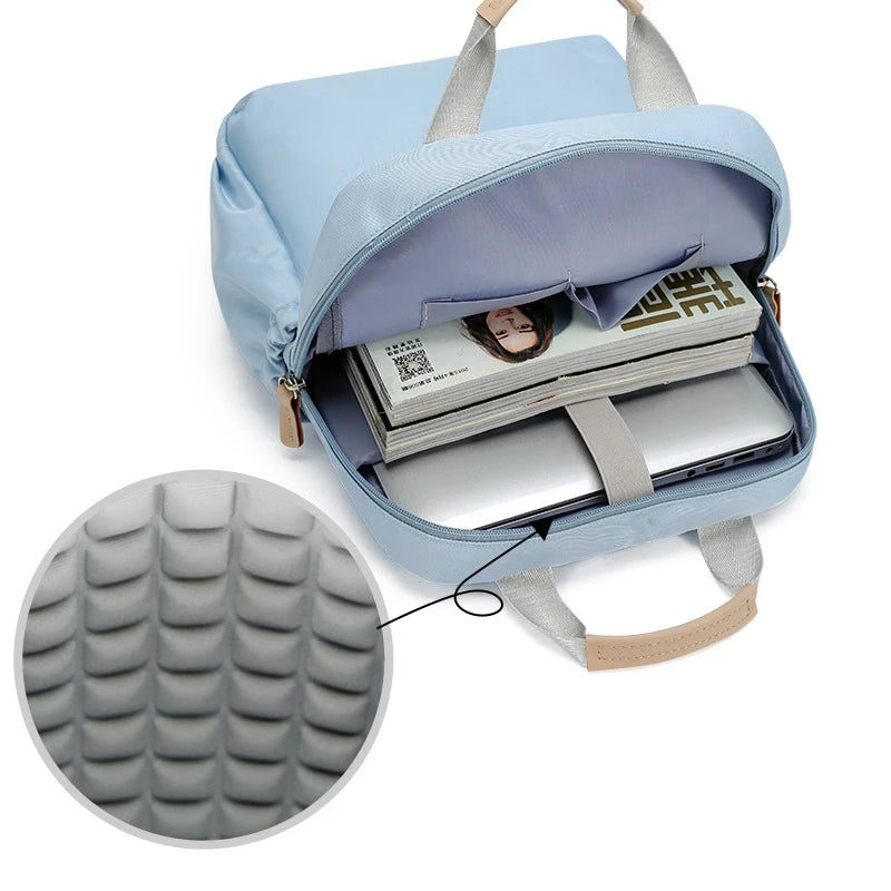 Waterproof Nylon Backpack for Girls, 15 Inch Laptop School Bag