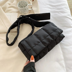 Quilted Women Shoulder Bag Cotton Crossbody Winter Purse
