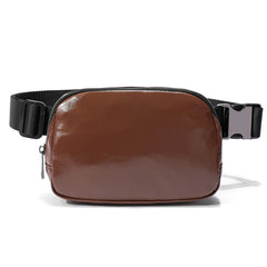 PU Leather Waist Bag For Women Men Outdoor Fanny Pack
