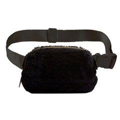 Fleece Fur Waist Bag for Women Men Winter Chest Bags