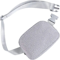 Fleece Fur Waist Bag for Women Men Winter Chest Bags