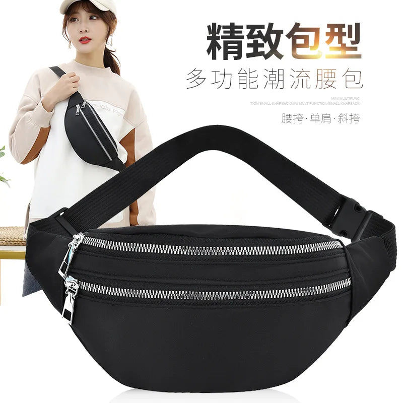 Men's Sports Waist Pack Mobile Phone Bag Waterproof Messenger Bag M