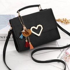 Square Bag Love Button PU Leather Bags For Lady One Shoulder Crossbody Bag