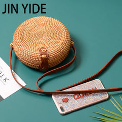 Straw Bag Handbags Women Summer Rattan Beach Circle Bohemia Handbag
