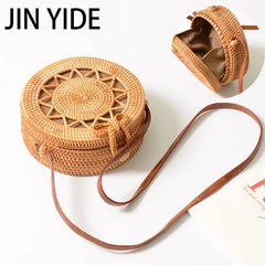 Straw Bag Handbags Women Summer Rattan Beach Circle Bohemia Handbag