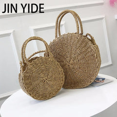 Straw Bag Handbags Women Summer Rattan Beach Circle Bohemia Handbag