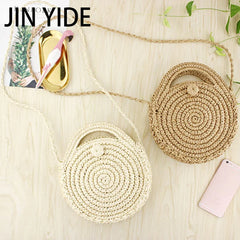 Straw Bag Handbags Women Summer Rattan Beach Circle Bohemia Handbag