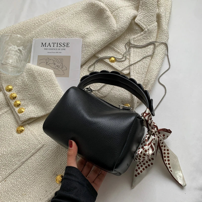 Soft Leather Crossbody Bag Vintage Shoulder Bag Zipper Purse for Women
